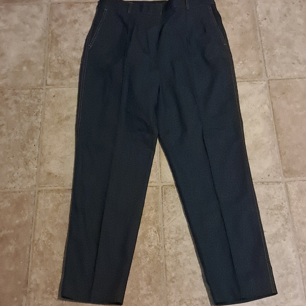 Zara Basic Indigo Denim Creased Pants Business Casual Casual Coastal Size L